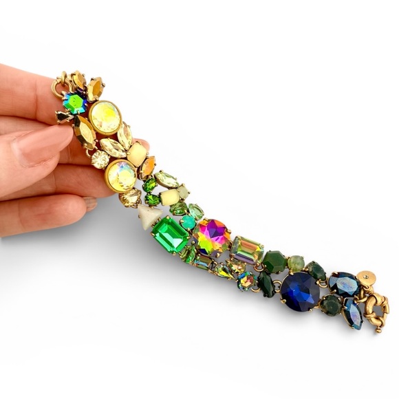 J. Crew Jewelry - J. Crew Brulee Ombre Multicolor Rainbow Gemstone Bracelet